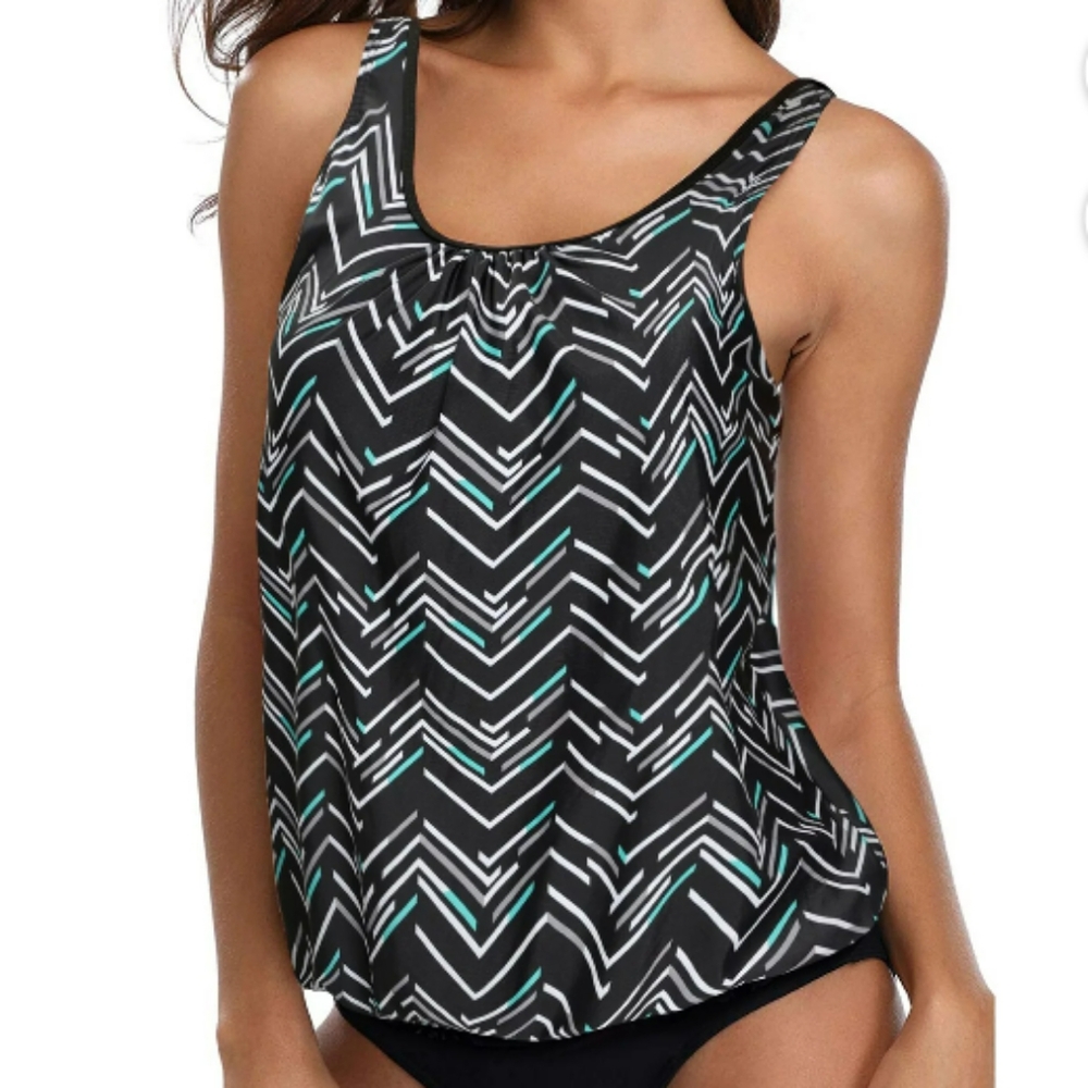 NWT BIKINX Chevron Pattern Swim Tank